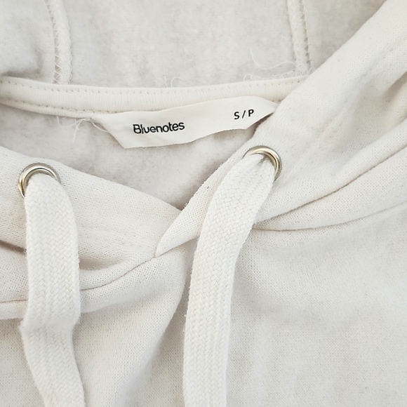White cropped bluenotes hoodie - Picture 2 of 4